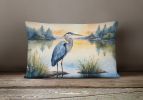 Birds, Birds, Birds Throw Pillow Throw Pillow for Indoor Couch Bed Outdoor Patio Washable, Blue Heron Golden Hour 7497,12Hx16W