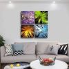 4 Panels Canvas Wall Art Spring Summer Autumn Winter Four Seasons Landscape Color Tree Painting Picture Prints Modern Giclee Artwork Stretched and Fra