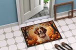 Brittany Spaniel Fall Doormat Front Door Mat Indoor Outdoor Rugs for Entryway, Non Slip Washable Low Pile, 24H X 36W