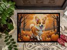 Corgi Fall Doormat Front Door Mat Indoor Outdoor Rugs for Entryway, Non Slip Washable Low Pile, 24H X 36W