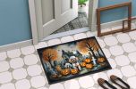 Poodle Spooky Halloween Doormat Front Door Mat Indoor Outdoor Rugs for Entryway, Non Slip Washable Low Pile, 24H X 36W