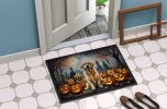 Golden Retriever Spooky Halloween Doormat Front Door Mat Indoor Outdoor Rugs for Entryway, Non Slip Washable Low Pile, 24H X 36W