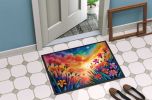 Alstroemerias in Color Doormat Front Door Mat Indoor Outdoor Rugs for Entryway, Non Slip Washable Low Pile, 24H X 36W