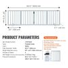 VEVOR Free Standing Dog Gate, 24" H x 80.3" W Freestanding Pet Gate, 4 Panels Foldable Dog Gate for Wide and Narrow Passageways