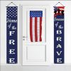 1set/2pcs; American Flag Patriotic Soldier Porch Sign Banners; Patriotic Decoration For Memorial Day-4th Of July; Independence Day Veterans Day Labor