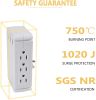 Bosonshop Wall Outlet Extender-2 Pack Surge Protector Multifunctional Outlet Wall Plug with 3 USB Ports(3.4A Total), 8 AC Outlets