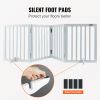 VEVOR Free Standing Dog Gate, 24" H x 80.3" W Freestanding Pet Gate, 4 Panels Foldable Dog Gate for Wide and Narrow Passageways