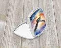 Pelican Fyling at Sunrise Compact Mirror Decorative Travel Makeup Mirror for Women Girls Gifts Pocket Makeup Mirror Folding Handheld