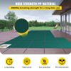 VEVOR Inground Pool Safety Cover, 18 x 34 ft Rectangular Winter Pool Cover with Left Step, Triple Stitched, High Strength Mesh PP Material