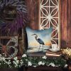 Blue Heron Barely Lit Sky Throw Pillow Machine Washable, Indoor Outdoor Decorative Pillow for Couch, Bed or Patio, 14Hx14W