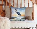 Blue Heron Barely Lit Sky Throw Pillow Machine Washable, Indoor Outdoor Decorative Pillow for Couch, Bed or Patio, 14Hx14W