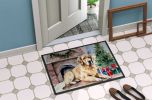 Golden Retriever Cozy Christmas Doormat Front Door Mat Indoor Outdoor Rugs for Entryway, Non Slip Washable Low Pile, 24H X 36W