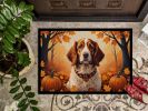 Brittany Spaniel Fall Doormat Front Door Mat Indoor Outdoor Rugs for Entryway, Non Slip Washable Low Pile, 24H X 36W