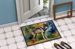 Wolves Wolf Doormat Front Door Mat Indoor Outdoor Rugs for Entryway, Non Slip Washable Low Pile, 24H X 36W