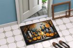 Yellow Labrador Retriever Spooky Halloween Doormat Front Door Mat Indoor Outdoor Rugs for Entryway, Non Slip Washable Low Pile, 24H X 36W