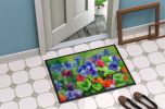 Illinois Violet in Watercolor Doormat Front Door Mat Indoor Outdoor Rugs for Entryway, Non Slip Washable Low Pile, 24H X 36W