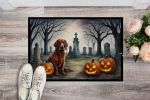 Irish Setter Spooky Halloween Doormat Front Door Mat Indoor Outdoor Rugs for Entryway, Non Slip Washable Low Pile, 24H X 36W