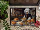 Old English Sheepdog Fall Kitchen Pumpkins Doormat Front Door Mat Indoor Outdoor Rugs for Entryway, Non Slip Washable Low Pile, 24H X 36W