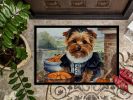 Norfolk Terrier Fall Kitchen Pumpkins Doormat Front Door Mat Indoor Outdoor Rugs for Entryway, Non Slip Washable Low Pile, 24H X 36W