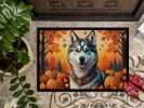 Siberian Husky Fall Doormat Front Door Mat Indoor Outdoor Rugs for Entryway, Non Slip Washable Low Pile, 24H X 36W