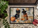 Affenpinscher Fall Kitchen Pumpkins Doormat Front Door Mat Indoor Outdoor Rugs for Entryway, Non Slip Washable Low Pile, 24H X 36W