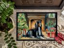 Afghan Hound Cozy Christmas Doormat Front Door Mat Indoor Outdoor Rugs for Entryway, Non Slip Washable Low Pile, 24H X 36W