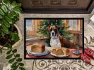 Boxer Christmas Cookies Doormat Front Door Mat Indoor Outdoor Rugs for Entryway, Non Slip Washable Low Pile, 24H X 36W