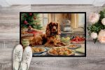 Cocker Spaniel Christmas Cookies Doormat Front Door Mat Indoor Outdoor Rugs for Entryway, Non Slip Washable Low Pile, 24H X 36W