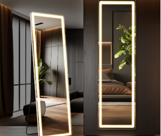 3 Color Lighting Mirror With LED Lights