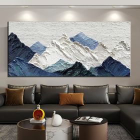 Handmade Oil Painting Thick Texture Abstract Landscape Oil Painting Gorgeous Abstract Landscape 3D Wall Art on Canvas Serene Abstract Landscape 3D Lar (size: 90X120cm, Style: 01)