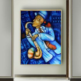 Hand Painted Oil Painting Abstract Wall Painting- musician Portrait Oil Painting On Canvas - Wall Art Picture -Acrylic Texture Home Decor (size: 50X70cm, Style: 01)