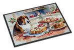 Basset Hound Christmas Cookies Doormat Front Door Mat Indoor Outdoor Rugs for Entryway, Non Slip Washable Low Pile, 24H X 36W