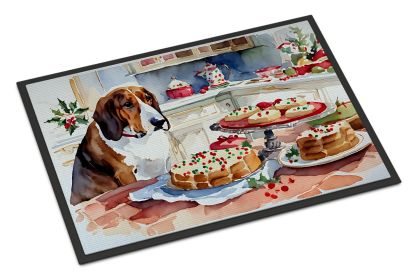 Basset Hound Christmas Cookies Doormat Front Door Mat Indoor Outdoor Rugs for Entryway, Non Slip Washable Low Pile, 24H X 36W (Default: Default)