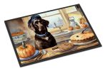 Chocolate Lab Fall Kitchen Pumpkins Doormat Front Door Mat Indoor Outdoor Rugs for Entryway, Non Slip Washable Low Pile, 24H X 36W