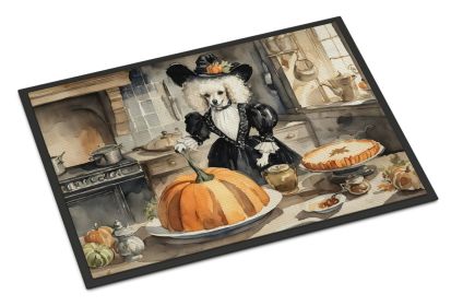 Poodle Fall Kitchen Pumpkins Doormat Front Door Mat Indoor Outdoor Rugs for Entryway, Non Slip Washable Low Pile, 24H X 36W (Default: Default)