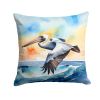 Pelican Soaring Throw Pillow Machine Washable, Indoor Outdoor Decorative Pillow for Couch, Bed or Patio, 18Hx18W