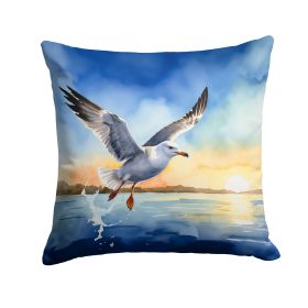 Gull Flying Low Throw Pillow Machine Washable, Indoor Outdoor Decorative Pillow for Couch, Bed or Patio, 18Hx18W (Default: Default)