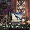 Blue Heron Barely Lit Sky Throw Pillow Machine Washable, Indoor Outdoor Decorative Pillow for Couch, Bed or Patio, 18Hx18W