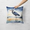 Blue Heron Barely Lit Sky Throw Pillow Machine Washable, Indoor Outdoor Decorative Pillow for Couch, Bed or Patio, 18Hx18W