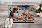 Basset Hound Christmas Cookies Doormat Front Door Mat Indoor Outdoor Rugs for Entryway, Non Slip Washable Low Pile, 24H X 36W