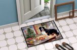 Bernese Mountain Dog Christmas Cookies Doormat Front Door Mat Indoor Outdoor Rugs for Entryway, Non Slip Washable Low Pile, 24H X 36W