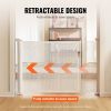 VEVOR Retractable Baby Gate, 34.2" Tall Mesh Baby Gate, Extends up to 76.8" Wide Retractable Gate for Kids or Pets