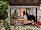 Bernese Mountain Dog Christmas Cookies Doormat Front Door Mat Indoor Outdoor Rugs for Entryway, Non Slip Washable Low Pile, 24H X 36W