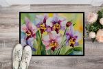 Orchids in Watercolor Doormat Front Door Mat Indoor Outdoor Rugs for Entryway, Non Slip Washable Low Pile, 24H X 36W