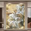 Hand Painted Oil Paintings Hand Painted High quality Flowers Contemporary Modern Rolled Canvas Living Room Hallway Luxurious Decorative Painting