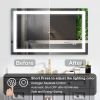 Frameless Rectangular LED Light Bathroom Vanity Mirror