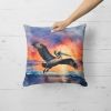 Pelican Fiery Sunset Throw Pillow Machine Washable, Indoor Outdoor Decorative Pillow for Couch, Bed or Patio, 18Hx18W