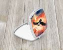 Pelican Fiery Sunset Compact Mirror Decorative Travel Makeup Mirror for Women Girls Gifts Pocket Makeup Mirror Folding Handheld