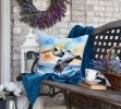 Pelican Soaring Throw Pillow Machine Washable, Indoor Outdoor Decorative Pillow for Couch, Bed or Patio, 18Hx18W