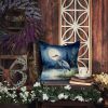 Blue Heron Under the Moonlight Throw Pillow Machine Washable, Indoor Outdoor Decorative Pillow for Couch, Bed or Patio, 14Hx14W